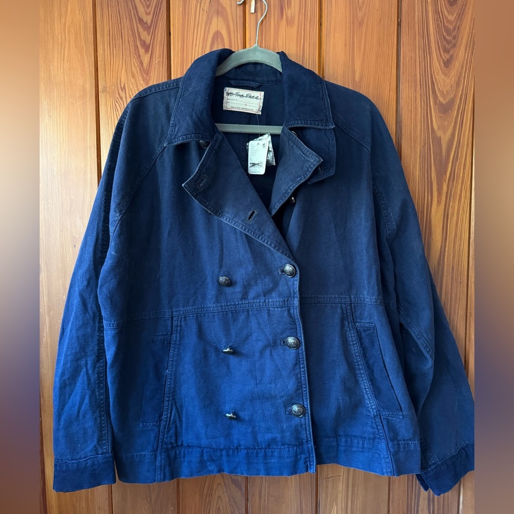 Free People canvas barn car Jacket NWT in Starless sky